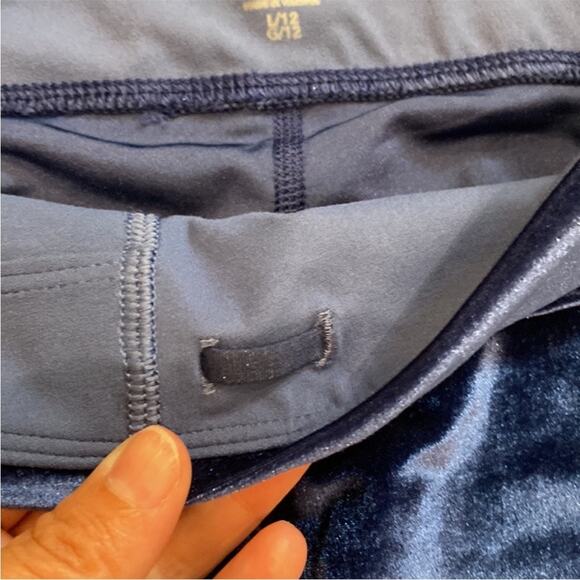 NWT Athleta Girl High Rise Chit Chat Velvet Tight Blue/Navy - Picture 6 of 12